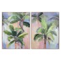 Cuadro Home ESPRIT Palmeras Tropical 90 x 3,5 x 120 cm (2 Unidades)