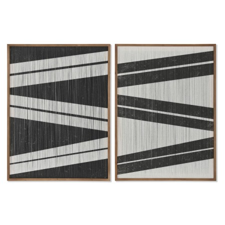Cuadro Home ESPRIT Rayas Urbano 60 x 3 x 60 cm (2 Unidades)