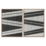 Cuadro Home ESPRIT Rayas Urbano 60 x 3 x 60 cm (2 Unidades)
