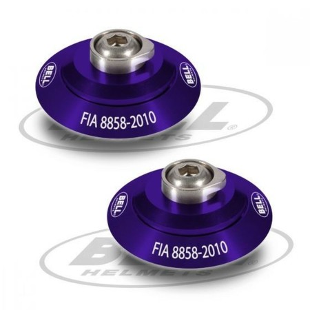 Kit d'attaches pour casque Bell HANS Pourpre FIA 8858-2010