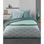 Housse de Couette HOME LINGE PASSION Blanc Vert émeraude 240 x 260 cm