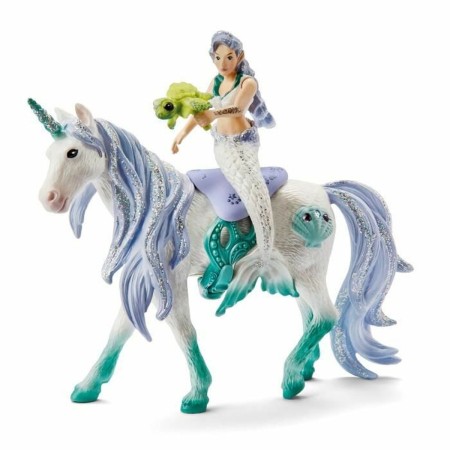 Figura Articulada Schleich Sirène chevauchant une licorne de mer