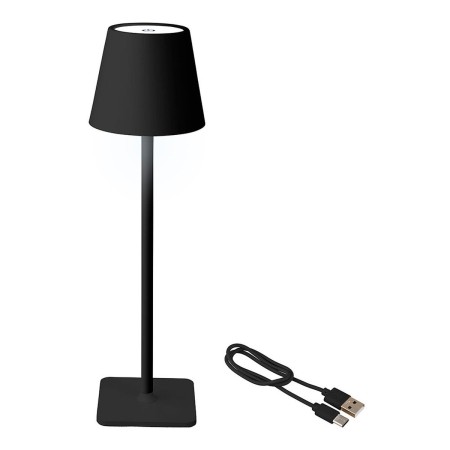 Lampara LED de Mesa Lumineo 894376 Negro Metal 17 cm Recargable