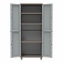 Armoire à balai Terry Jrattan 369 Gris 68 x 37,5 x 170 cm Plastique 3 Etagères