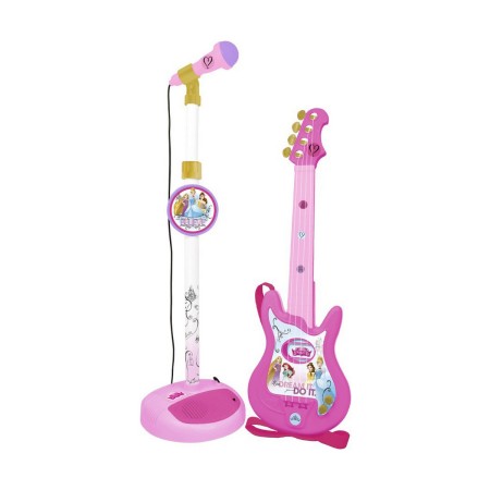 Guitare pour Enfant Reig Microphone Rose Princesses Disney