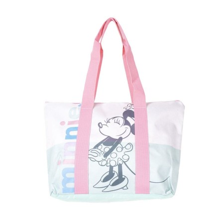 Bolsa de Playa Minnie Mouse Rosa Multicolor 47 x 33 x 15 cm