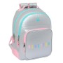 Cartable Benetton Argenté 32 x 15 x 42 cm Rembourré