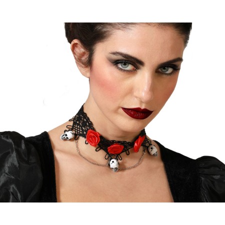 Accessoire de costumes Collier Noir Crânes