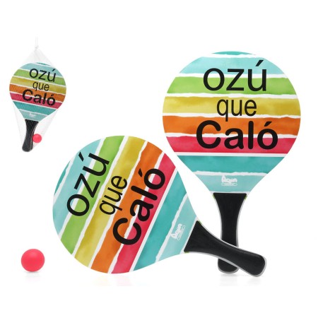 Palas de Playa con Pelota 38 x 23,5 x 0,6 cm Multicolor