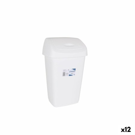 Papelera Tontarelli Aurora Blanco 9L Con Tapa (12 Unidades)