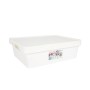 Boîte de rangement avec couvercle Tontarelli Maya Blanc 9,2 l 36 x 28 x 11 cm (12 Unités)