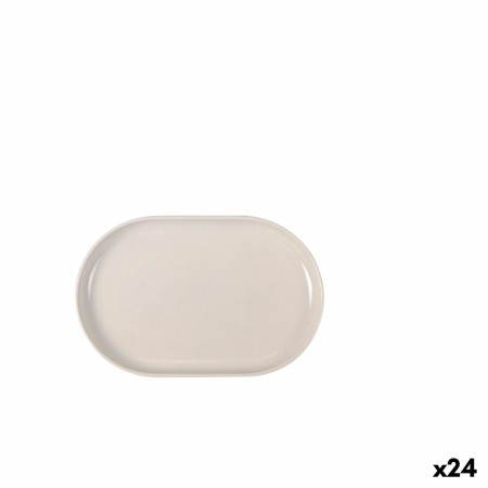 Bandeja de Aperitivos La Mediterránea Ivory Ovalado 20 x 13 x 2 cm (24 Unidades)