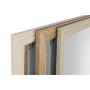 Espejo de pared Home ESPRIT Blanco Marrón Beige Gris Cristal Poliestireno 68 x 2 x 156 cm (4 Unidades)