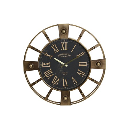 Horloge Murale Home ESPRIT Noir Doré Fer Vintage 60 x 8 x 60 cm