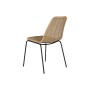 Silla de Comedor Home ESPRIT Marrón Negro Acero ratán sintético 49 x 61 x 83,5 cm