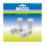 Soporte para toldo Micel TLD01 Blanco 6,9 x 3,07 x 7,32 cm 2 Piezas Barandilla