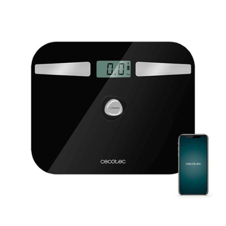 Balance Numérique de Salle de Bain Cecotec 	SURFACE PRECISION 10200 SMART HEALTHY LCD Bluetooth 180 kg Noir Verre trempé 180 k