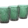 Set de Verres Home ESPRIT Vert Verre Avec relief 300 ml