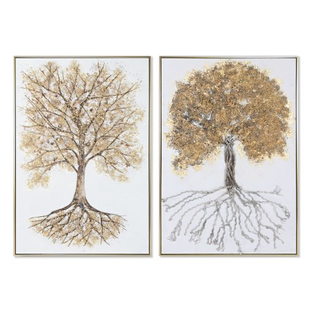 Cuadro Home ESPRIT Árbol Moderno 82 x 5 x 122 cm (2 Unidades)