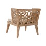 Conjunto de Mesa con 3 Sillones Home ESPRIT Beige Natural Teca 133 x 60 x 70 cm