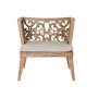 Conjunto de Mesa con 3 Sillones Home ESPRIT Beige Natural Teca 133 x 60 x 70 cm