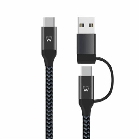 Câble USB-C Ewent Noir Multicouleur 1 m (1 Unités)