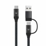 Cable USB-C Ewent Negro Multicolor 1 m (1 unidad)