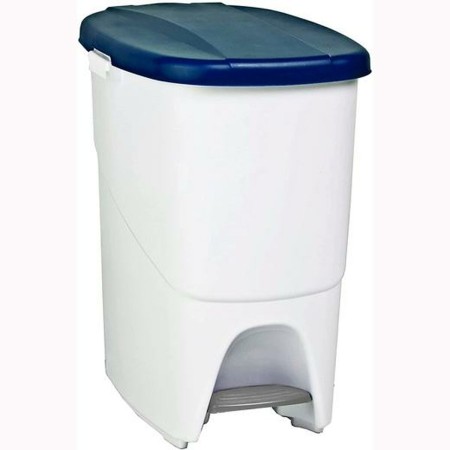 Papelera Azul Blanco Rectangular 25 L