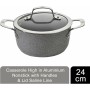 Casserole avec Couvercle Ballarini 75002-829-0 Gris Acier Ø 24 cm 4,7 L