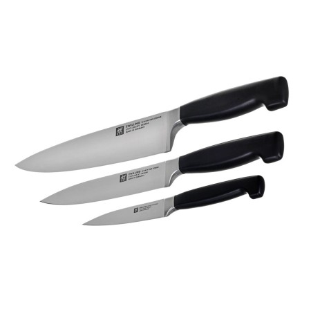 Set de Cuchillos Zwilling 35048-000-0 Negro Acero (3 Unidades) Plástico