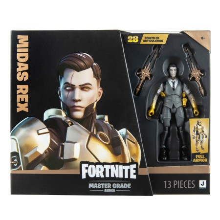 Personnage articulé Fortnite Midas Rex 2 en 1 16 Pièces Armure amovible