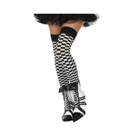 Collants de déguisement Blanc Noir Vérifié