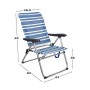 Chaise de Plage Color Baby 61 x 63 x 93 cm Blanc Blue marine