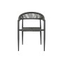 Silla de Jardín Home ESPRIT Negro Gris oscuro Aluminio Ratán 56 x 60 x 78 cm