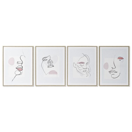Cadre DKD Home Decor Visage Scandinave 45 x 2,5 x 60 cm (4 Unités)