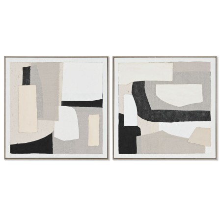 Cuadro Home ESPRIT Abstracto Urbano 82,3 x 4,5 x 82,3 cm (2 Unidades)