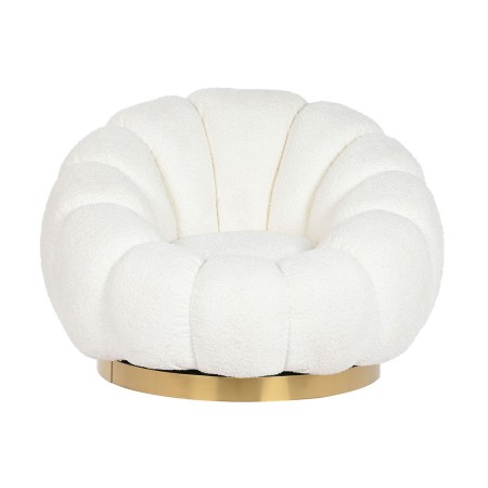 Sillón Home ESPRIT Blanco Metal 98 x 97 x 69 cm