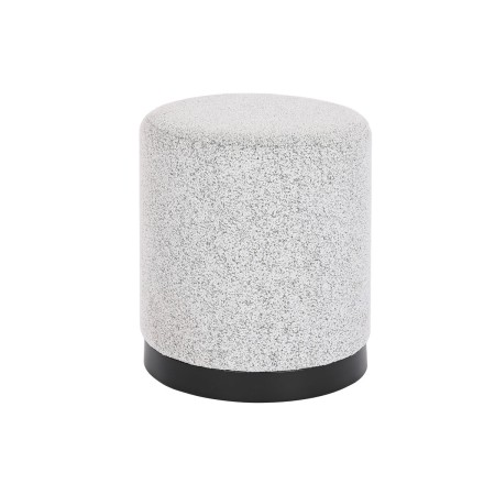 Repose-pied DKD Home Decor Noir Gris Polyester Bois MDF 40 x 40 x 45 cm