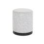 Repose-pied DKD Home Decor Noir Gris Polyester Bois MDF 40 x 40 x 45 cm