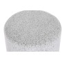 Repose-pied DKD Home Decor Noir Gris Polyester Bois MDF 40 x 40 x 45 cm