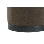 Reposapiés DKD Home Decor Marrón Negro Poliéster Madera MDF 41 x 41 x 46 cm
