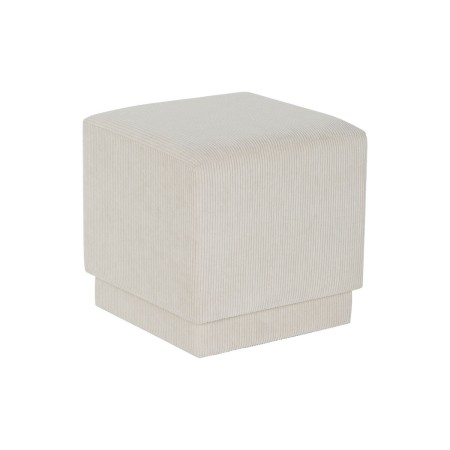 Repose-pied DKD Home Decor Beige Polyester Bois MDF 40 x 40 x 40 cm