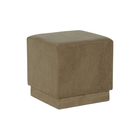 Repose-pied DKD Home Decor Marron Polyester Bois MDF 40 x 40 x 40 cm