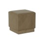 Repose-pied DKD Home Decor Marron Polyester Bois MDF 40 x 40 x 40 cm
