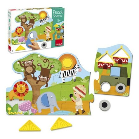 Puzzle enfant en bois Goula Goula Safari Bois (19 pcs)