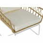 Silla de Jardín DKD Home Decor Marrón Metal ratán sintético Blanco (76 x 74 x 77 cm)