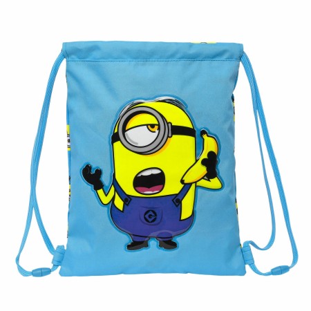 Sac à dos serré par des ficelles Minions Bleu 35 x 1 x 40 cm