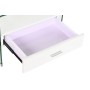 Mesita de Noche DKD Home Decor Blanco Transparente Cristal Madera MDF 50 x 40 x 45,5 cm