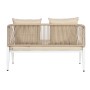 Conjunto de Mesa con 3 Sillones Home ESPRIT Blanco Acero 123 x 66 x 72 cm