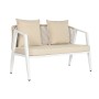 Conjunto de Mesa con 3 Sillones Home ESPRIT Blanco Acero 123 x 66 x 72 cm